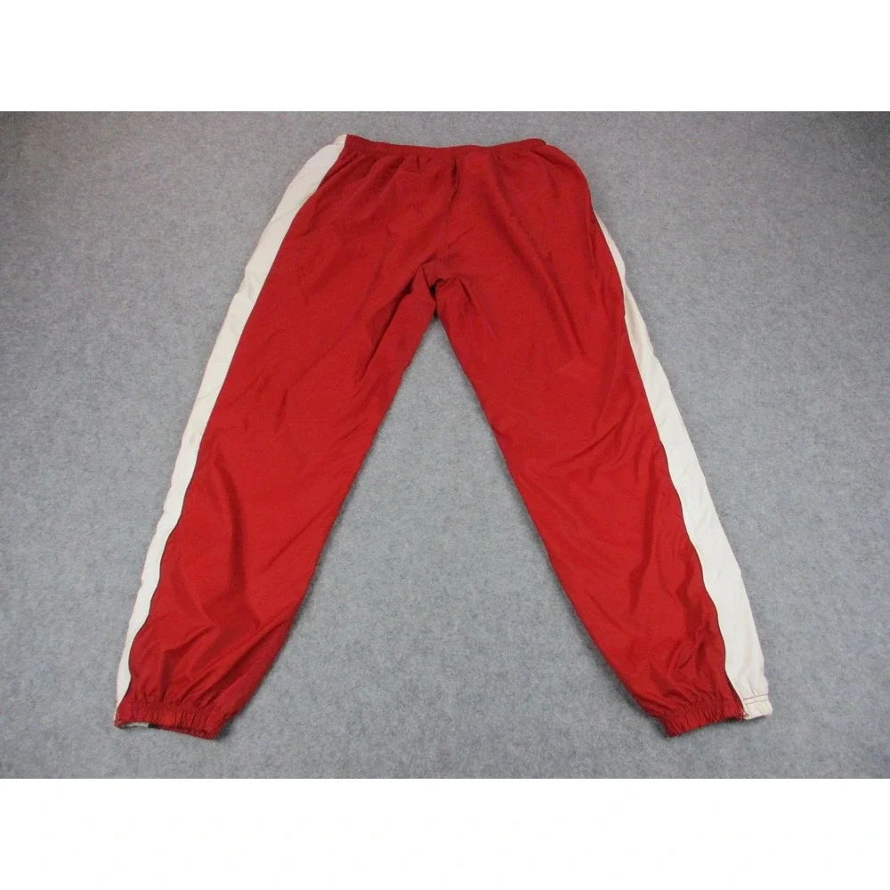 VINTAGE Adidas Pants Mens 3XL XXXL Red White Adidas Team Mesh Track Pockets